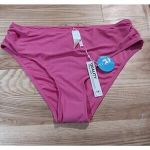 Cupshe Bright Pink Swimsuit Bottom Women’s Size Large Cheeky High Cut